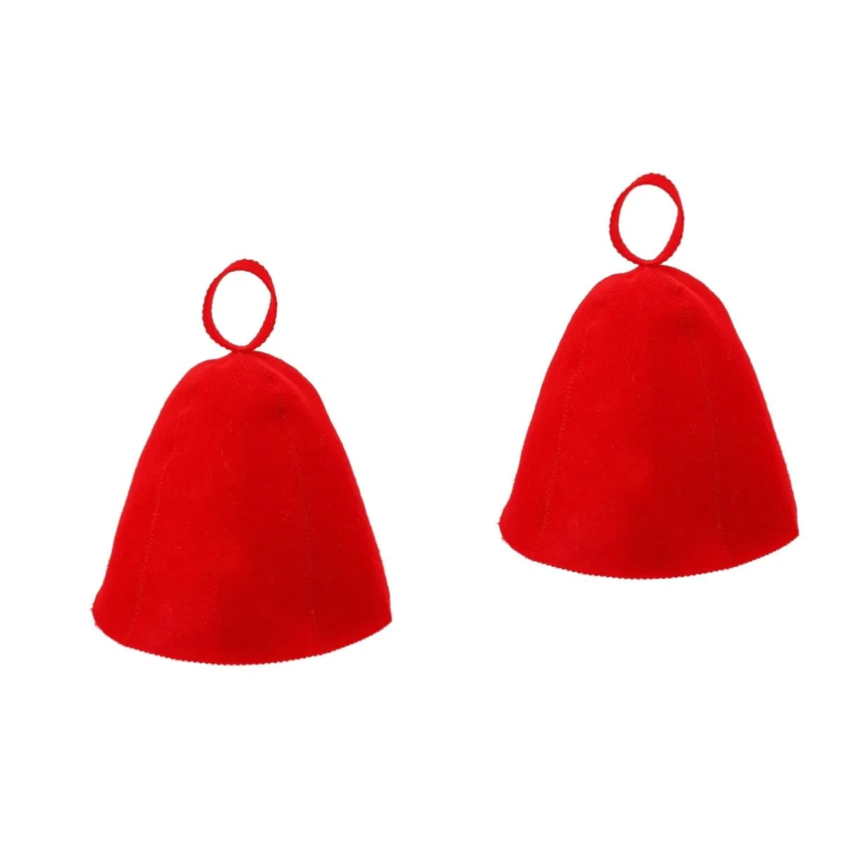 Шапочка для душа из войлока, FRCOLOR, набор 2 шт, 30x25x25 см, Red