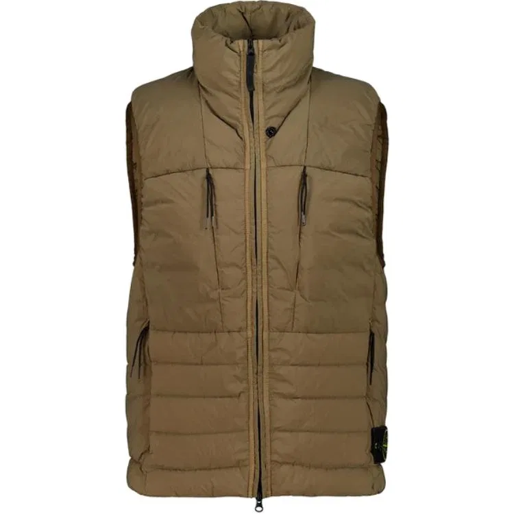 Мужской жилет с наполнителем Green Stand Collar STONE ISLAND, Green
