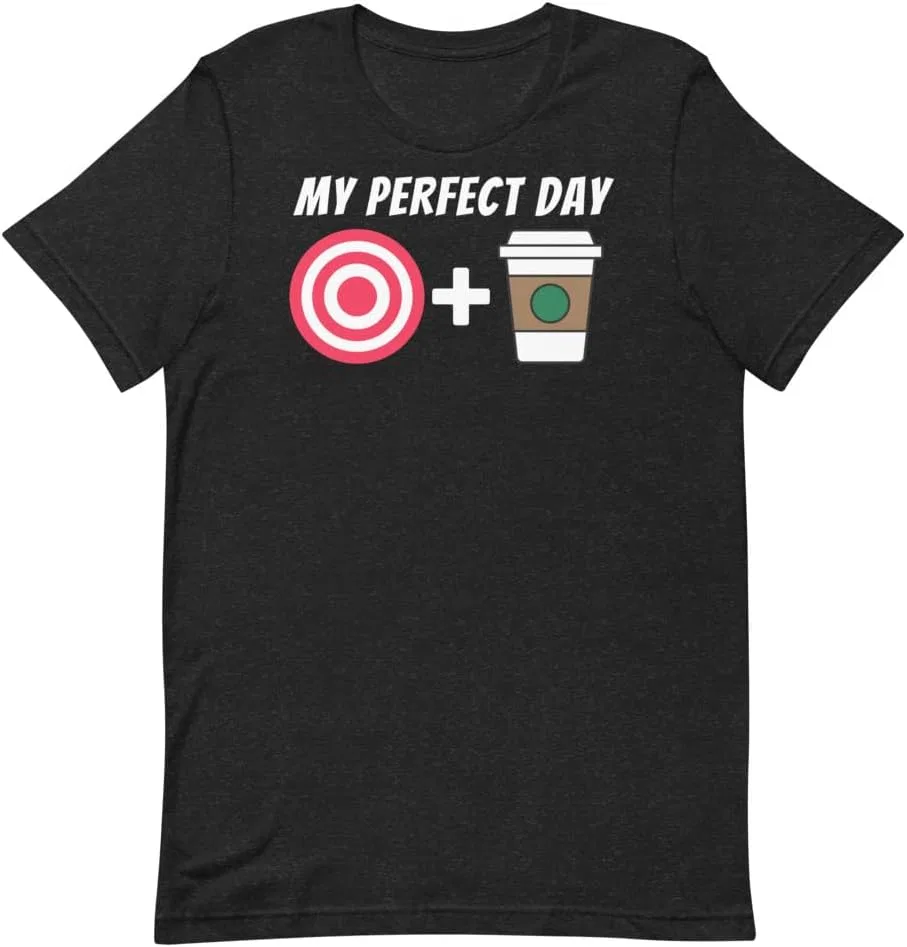 Унисекс футболка с принтом My Perfect Day Coffee, Black Heather