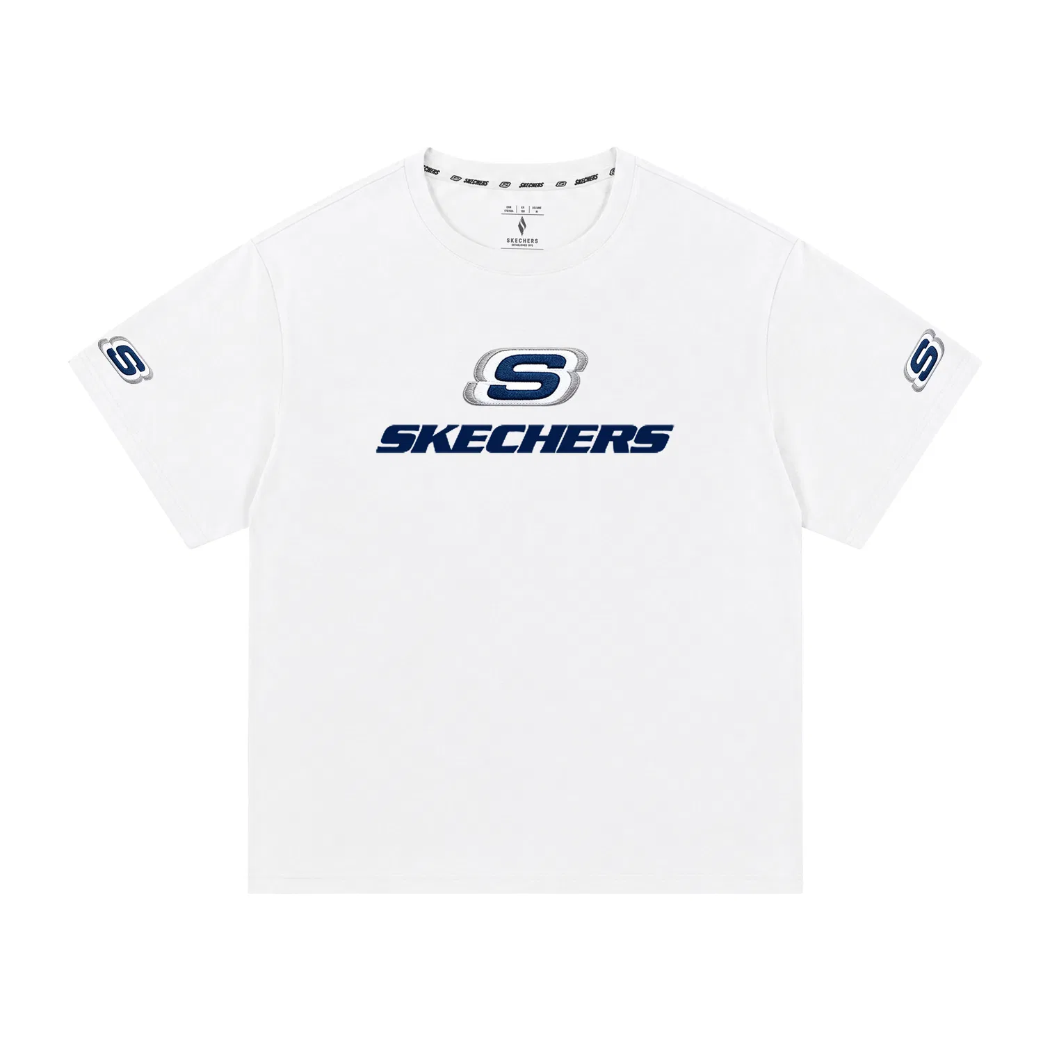 Детская футболка хлопковая с круглым вырезом Skechers, Black — фото 3
