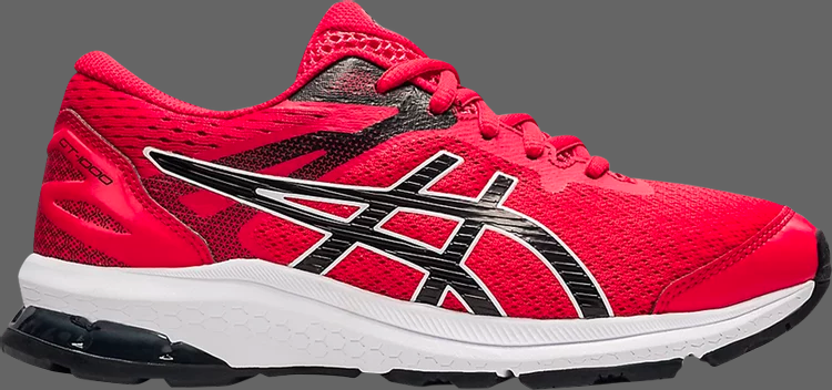 Кроссовки gt 1000 10 gs 'electric red black' Asics, красный - фото