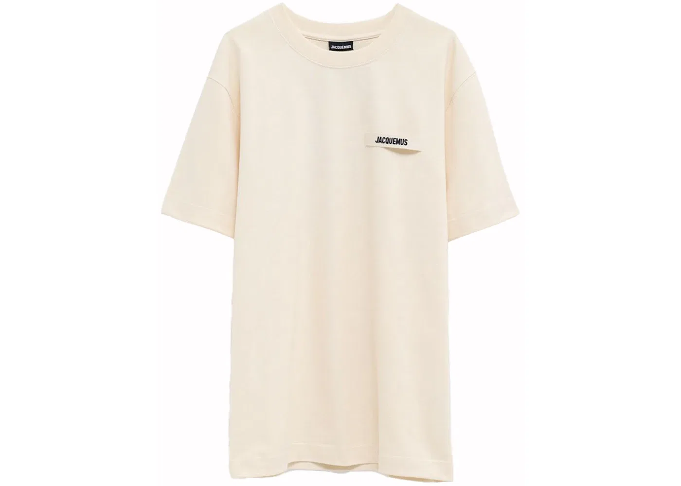 Мужская футболка с контрастной лентой T-Shirt Gros Grain Jacquemus, 150 Beige
