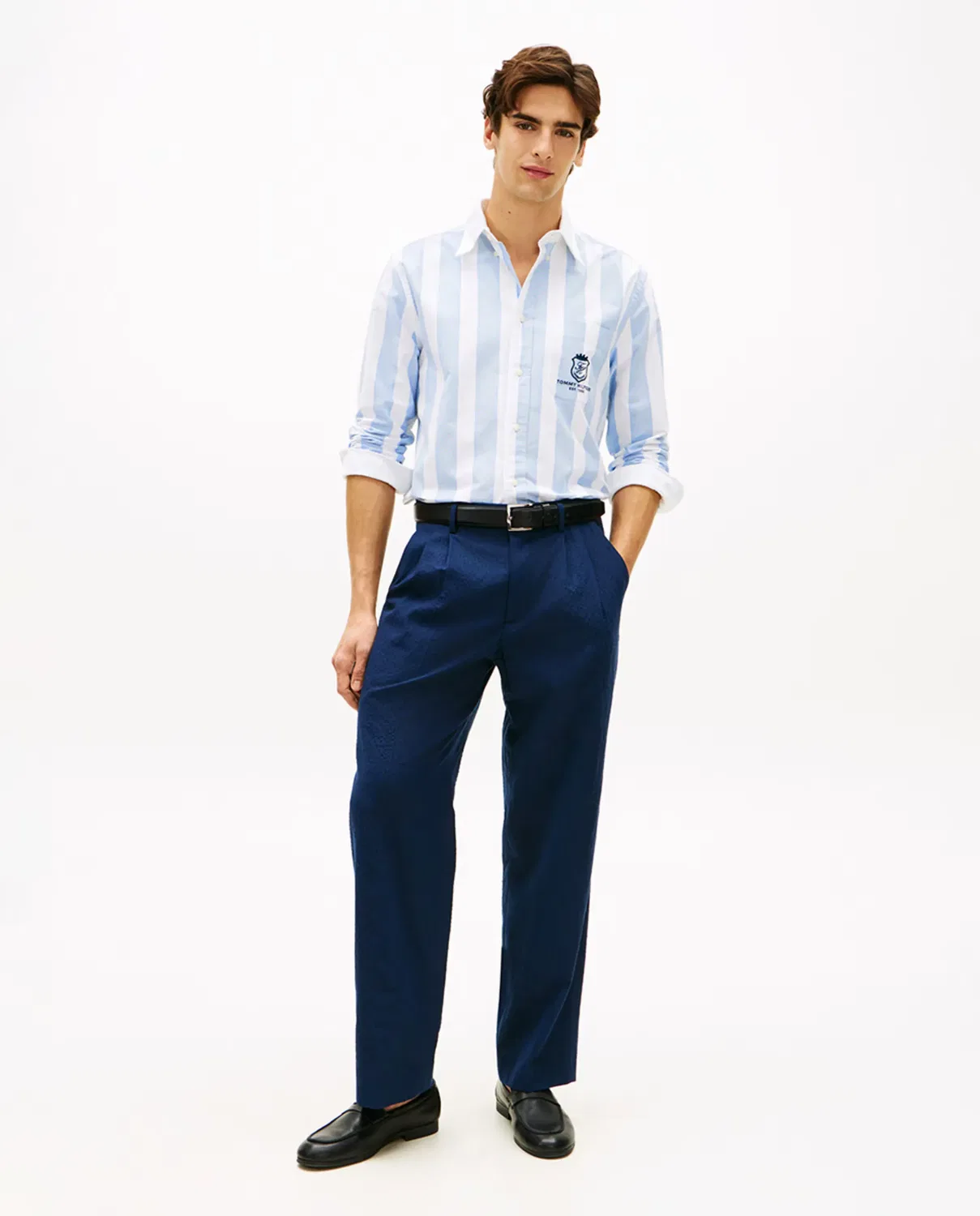 Мужские брюки из сейрсакера с защипами Tommy Hilfiger, Azul Marino