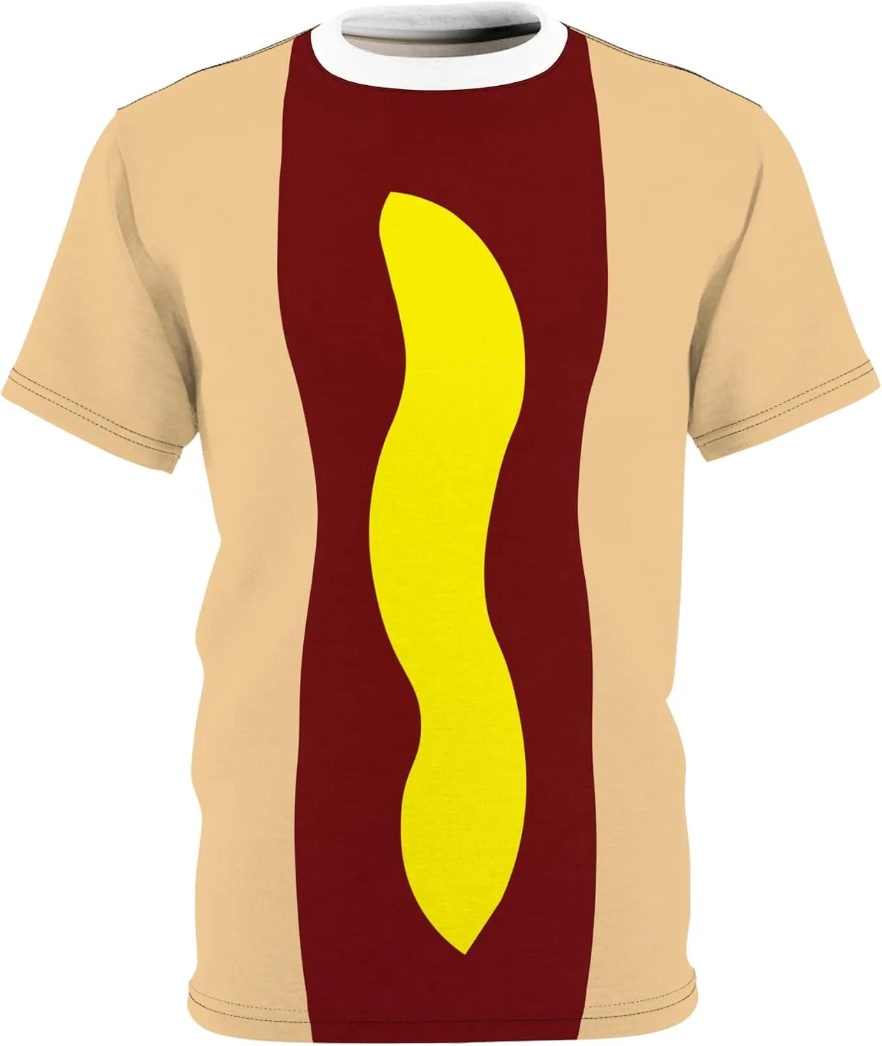 Футболка с принтом хот-дога Classic Hot Dog, Black Stitching