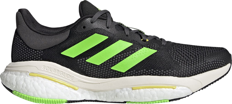 

Кроссовки Adidas SolarGlide 5 'Black Solar Green', черный, Черный;серый, Кроссовки Adidas SolarGlide 5 'Black Solar Green', черный