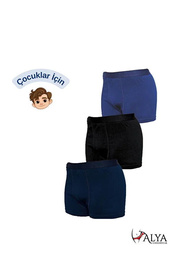 Детские боксеры для мальчиков хлопковые комплект 3 шт Basics Alya Underwear, T12