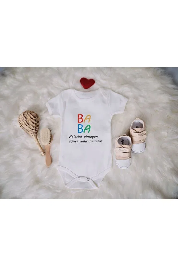 Детское боди с графическим принтом Sparkly Baby, White