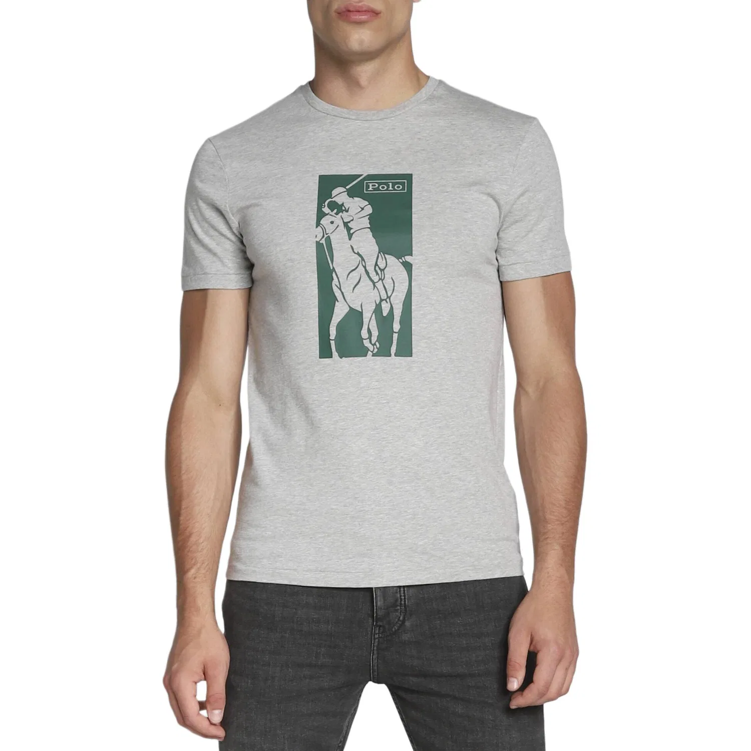 Мужская футболка с коротким рукавом Polo Ralph Lauren, Heather Gray — фото 4