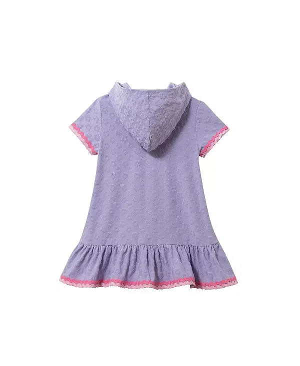 Детский купальник для девочек с принтом Floral Terry Cover-Up Andy & Evan, Purple Floral — фото 2