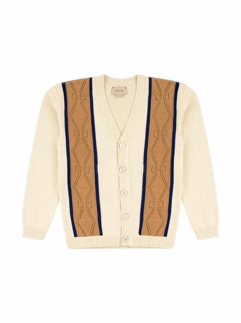 

Хлопковый кардиган вязки интарсия Gucci