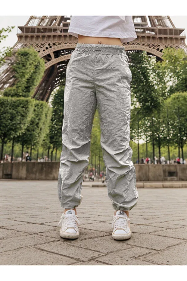 Детские штаны для девочек хлопковые Joui Co, Light Gray — фото 2