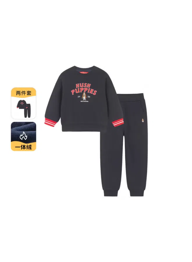 Комплект детской спортивной одежды с начесом худи и штаны Hush Puppies — фото 4