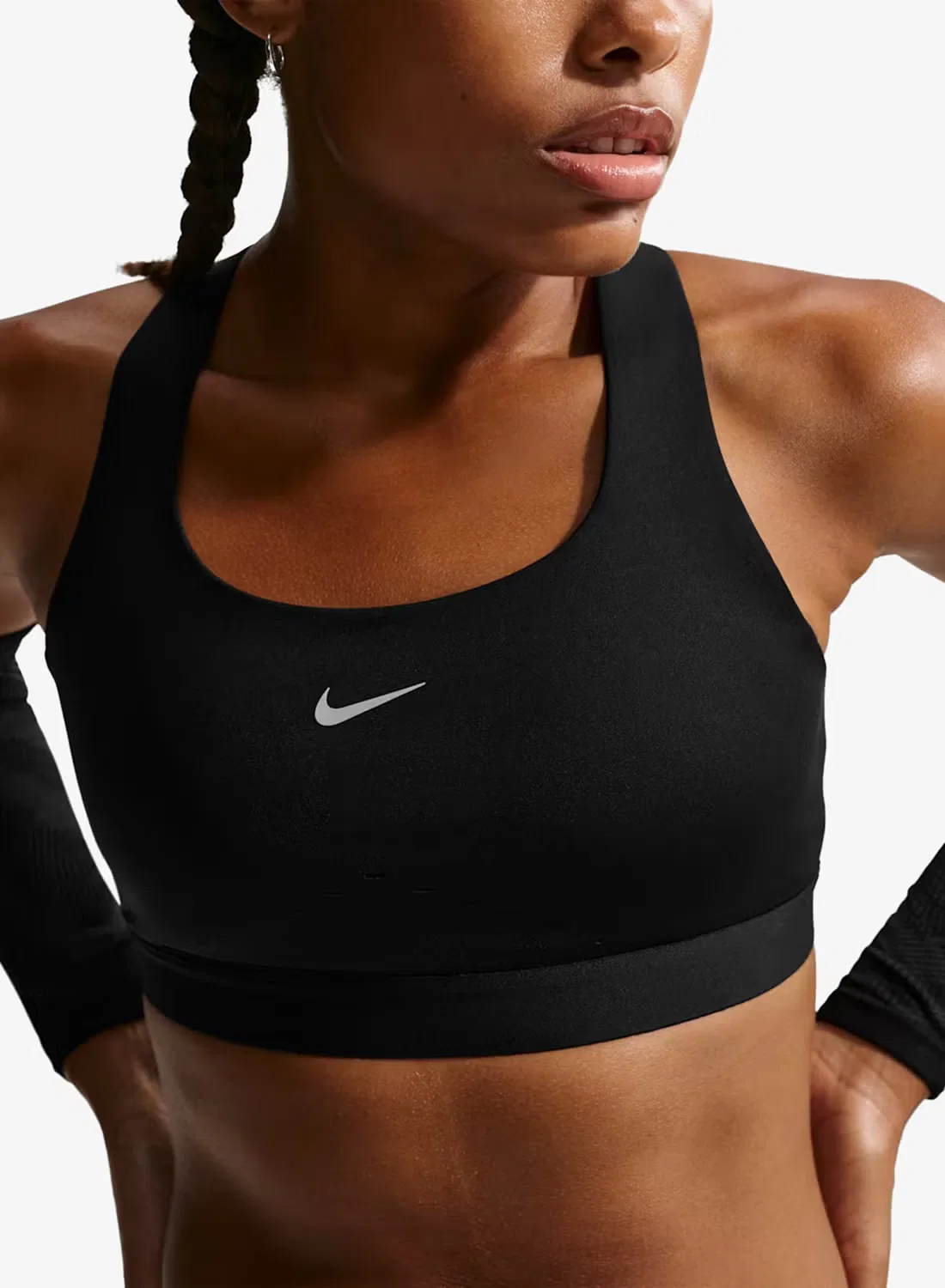 Бюстгальтер спортивный с высокой поддержкой Swift Nike, черный — фото 3