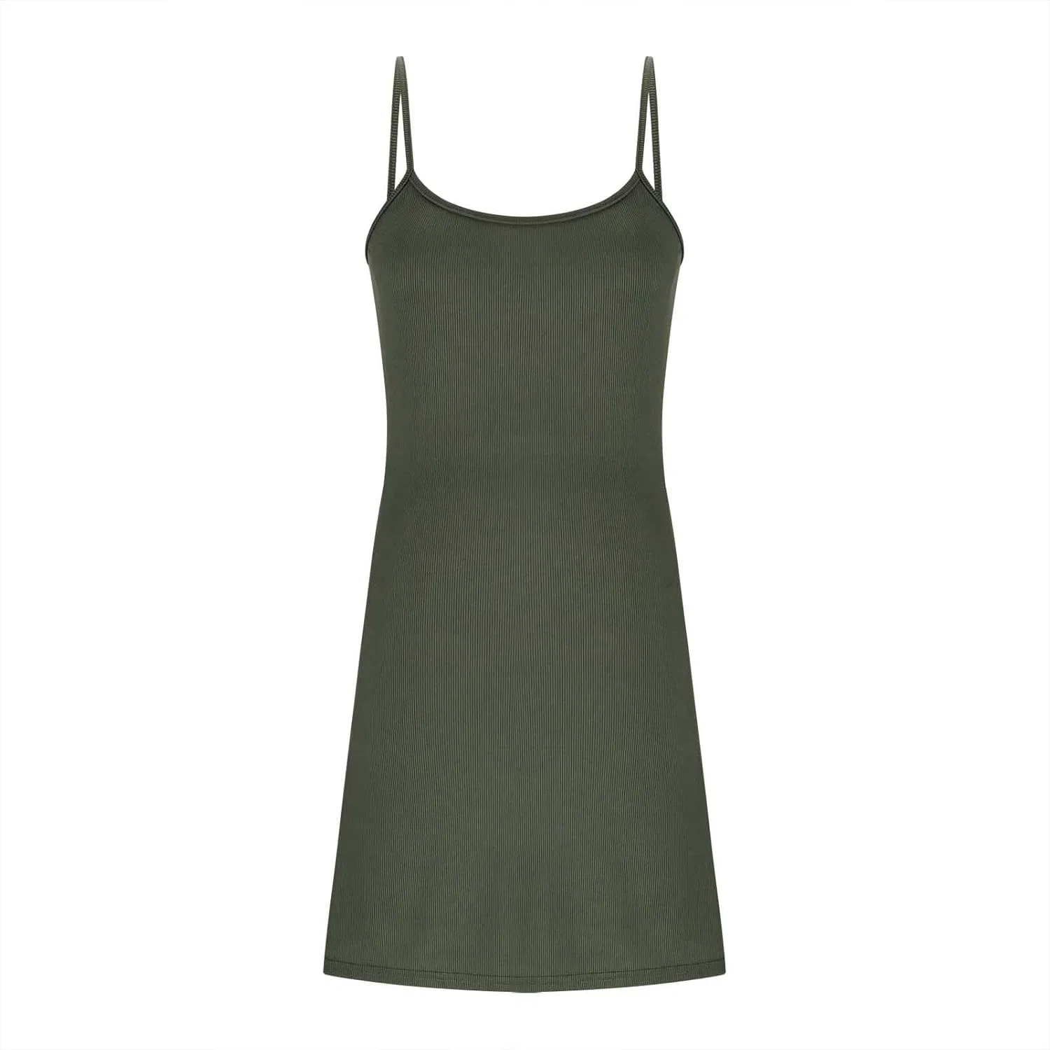Женское мини-платье на тонких бретелях Bodycon, Green — фото 4