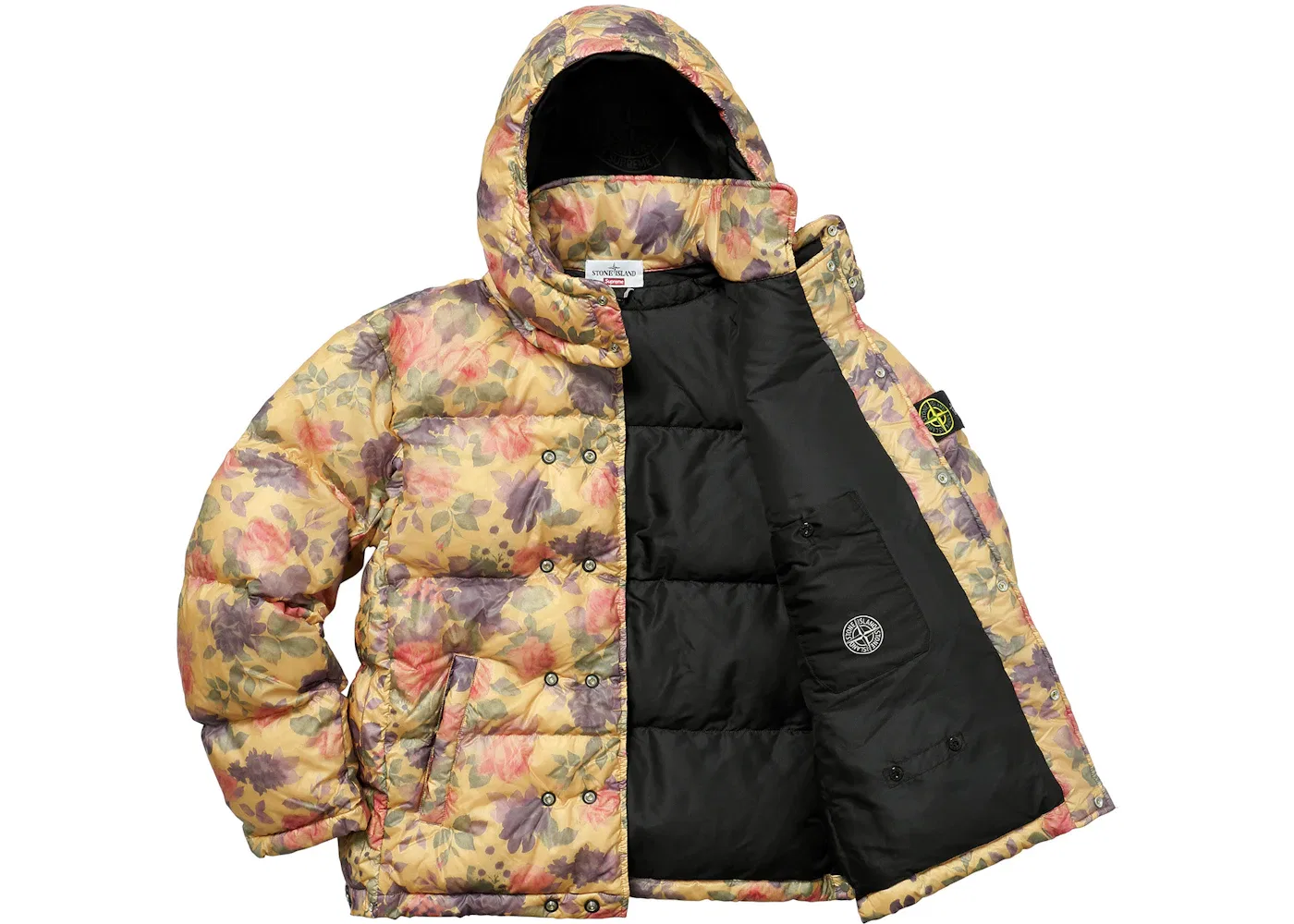 Мужская куртка с принтом Supreme Stone Island Lamy Cover Stampato Puffy Jacket, Copper — фото 3