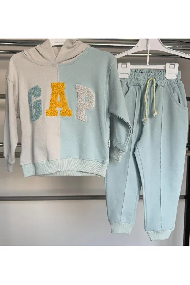 Детский спортивный костюм для девочек с вышивкой Baby Flamindo, Blue — фото 2