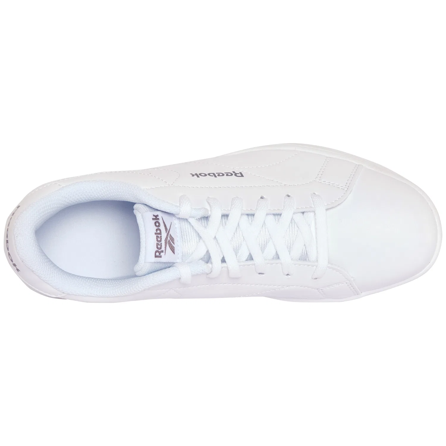 Детские кроссовки на шнуровке Reebok Classic, White/White/Grey — фото 4