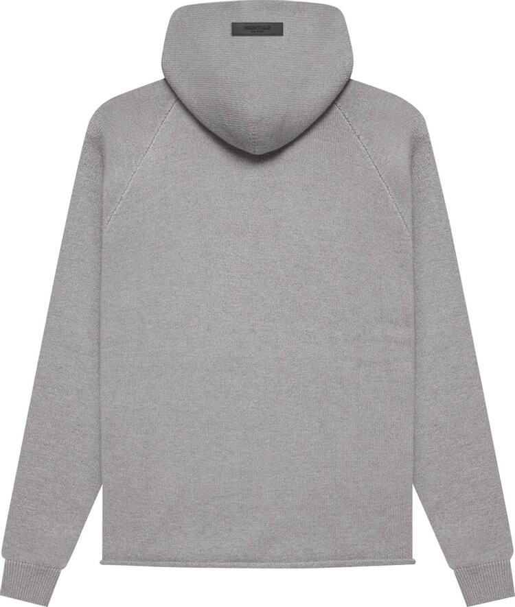 Худи Fear of God Essentials Knit Hoodie 'Dark Oatmeal', серый — фото 3
