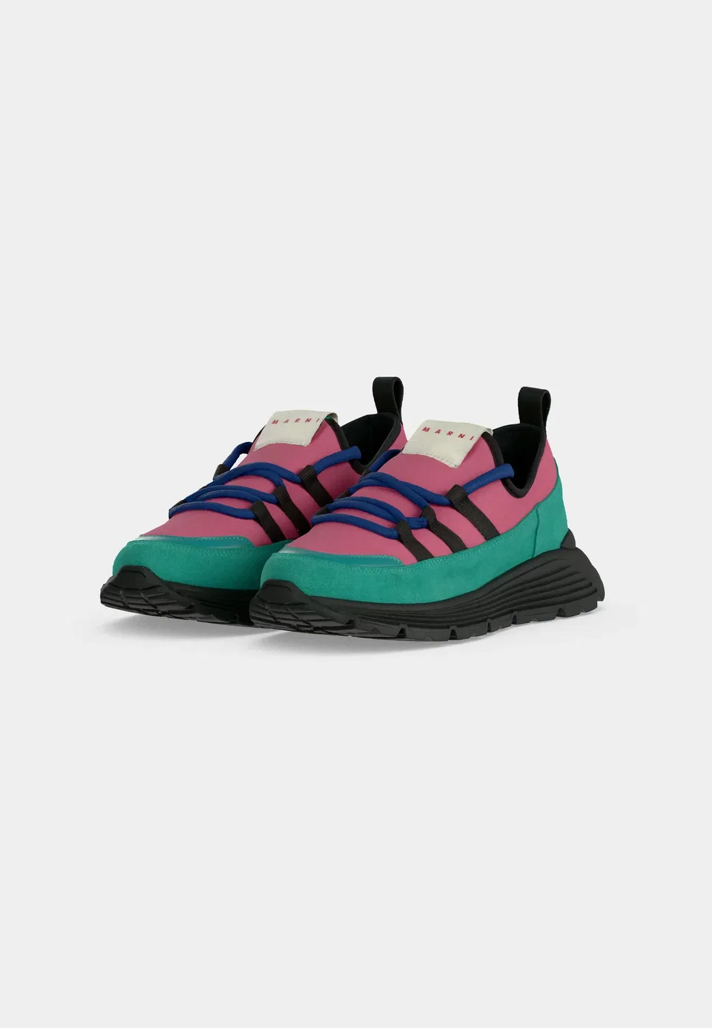 Унисекс - кроссовки Marni, Pink/Green/Black/Blue — фото 3