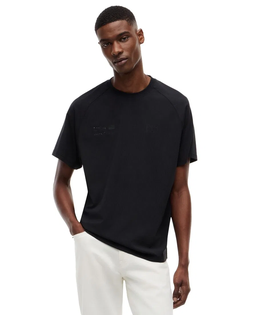 Футболка с круглым вырезом и коротким рукавом Tommy Hilfiger, Black