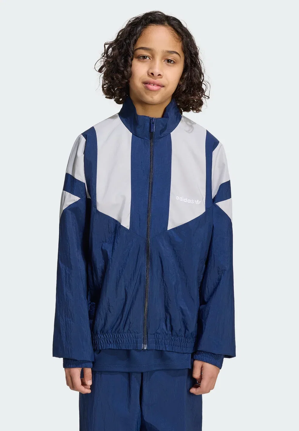 Os blocked w tt-junior unisex - light jacket Adidas Originals, Night Indigo/Grey Two