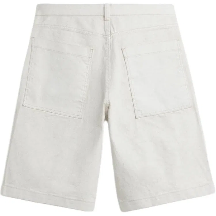 Мужские джинсовые шорты с белым цветом ZARA, White — фото 3
