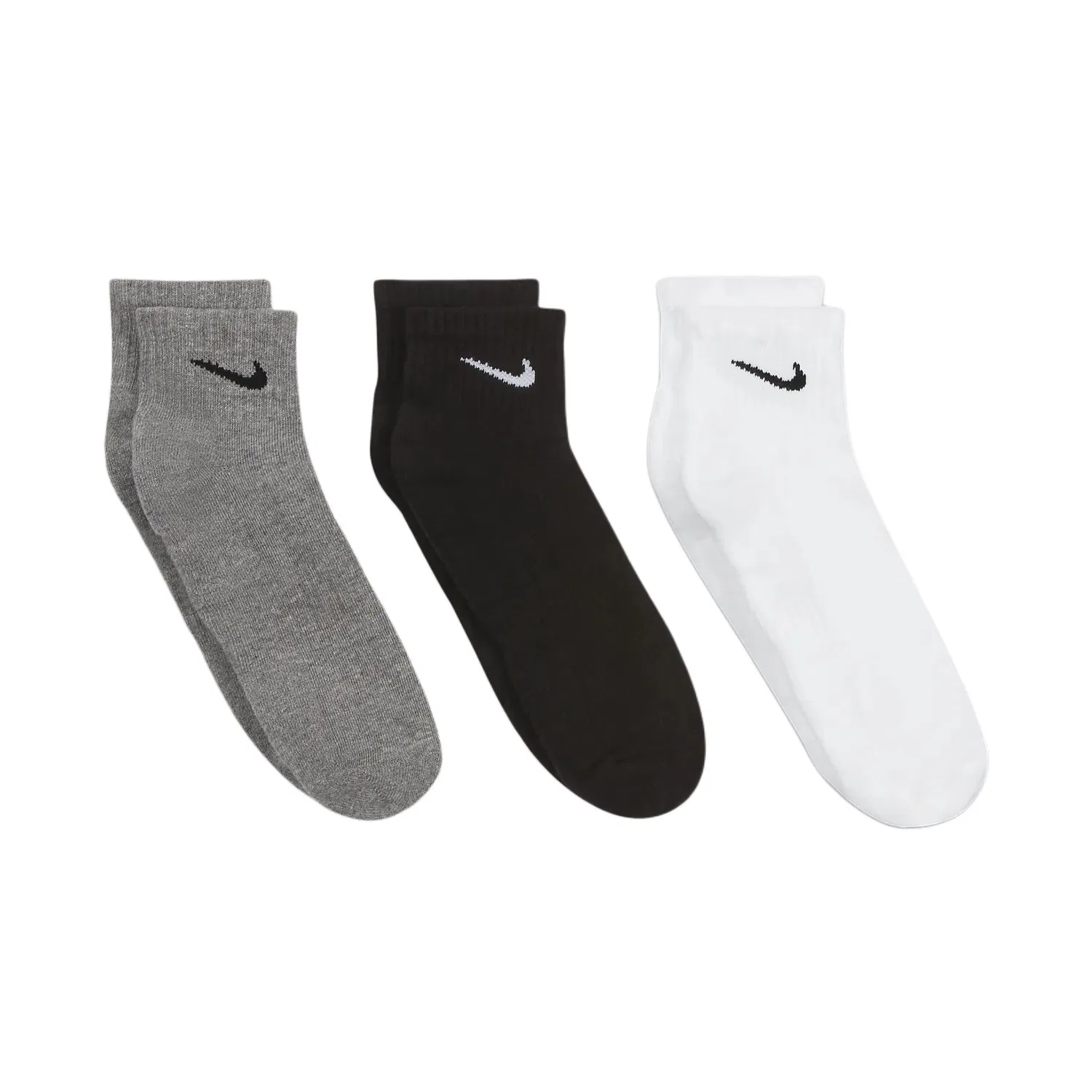 Мужские носки средней высоты, комплект из 3 пар, Nike, White/Gray/Black — фото 3