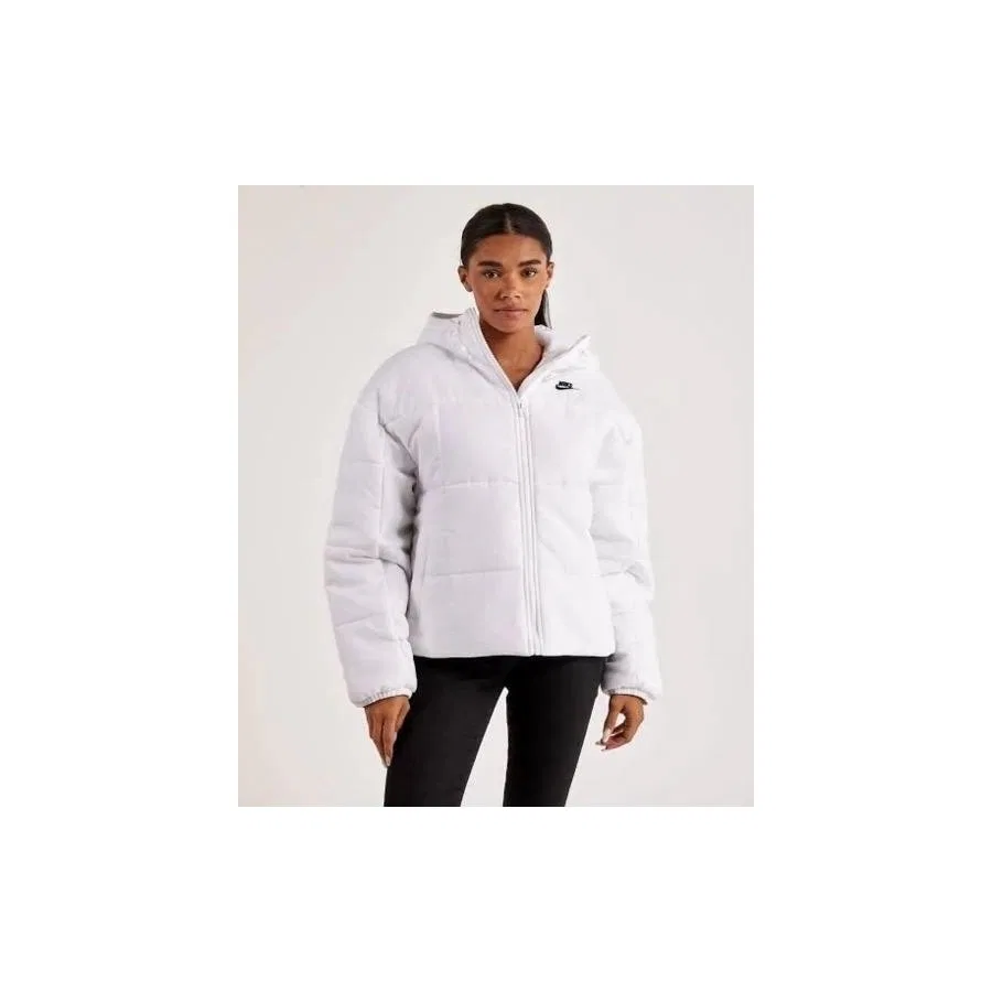 Женский утепленный пуховик с капюшоном Nike W Nsw Esstl Thrmr Clsc Puffer, Белый