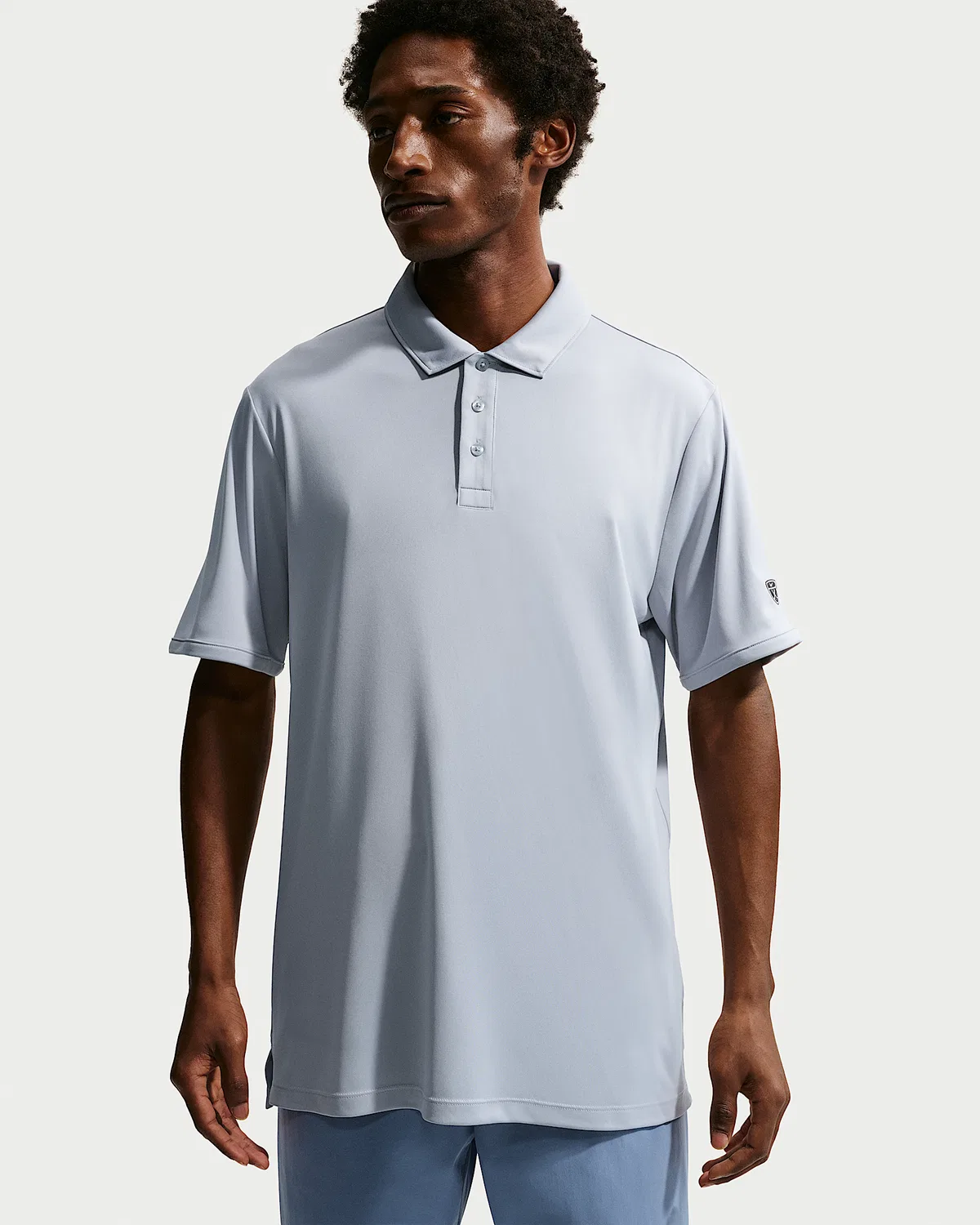 Мужское поло Nike Par Dri-FIT с логотипом на рукаве, Wolf Grey/Wolf Grey