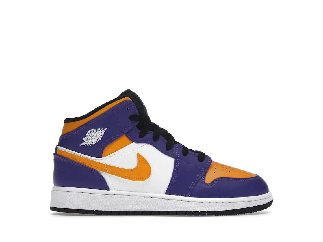 Детские кроссовки Lifestyle с высоким силуэтом Jordan 1 Mid Jordan, Dark Concord/White/Black/Taxi