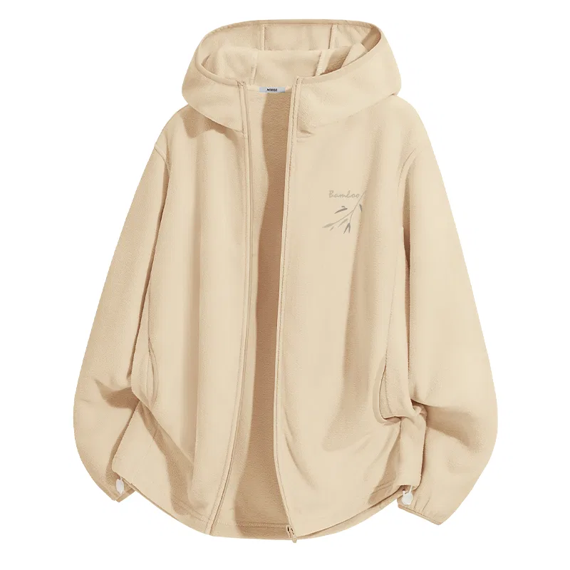Детское пальто из вельвета Bamboo Shadow Breeze Chest Logo MINISO, Light Beige