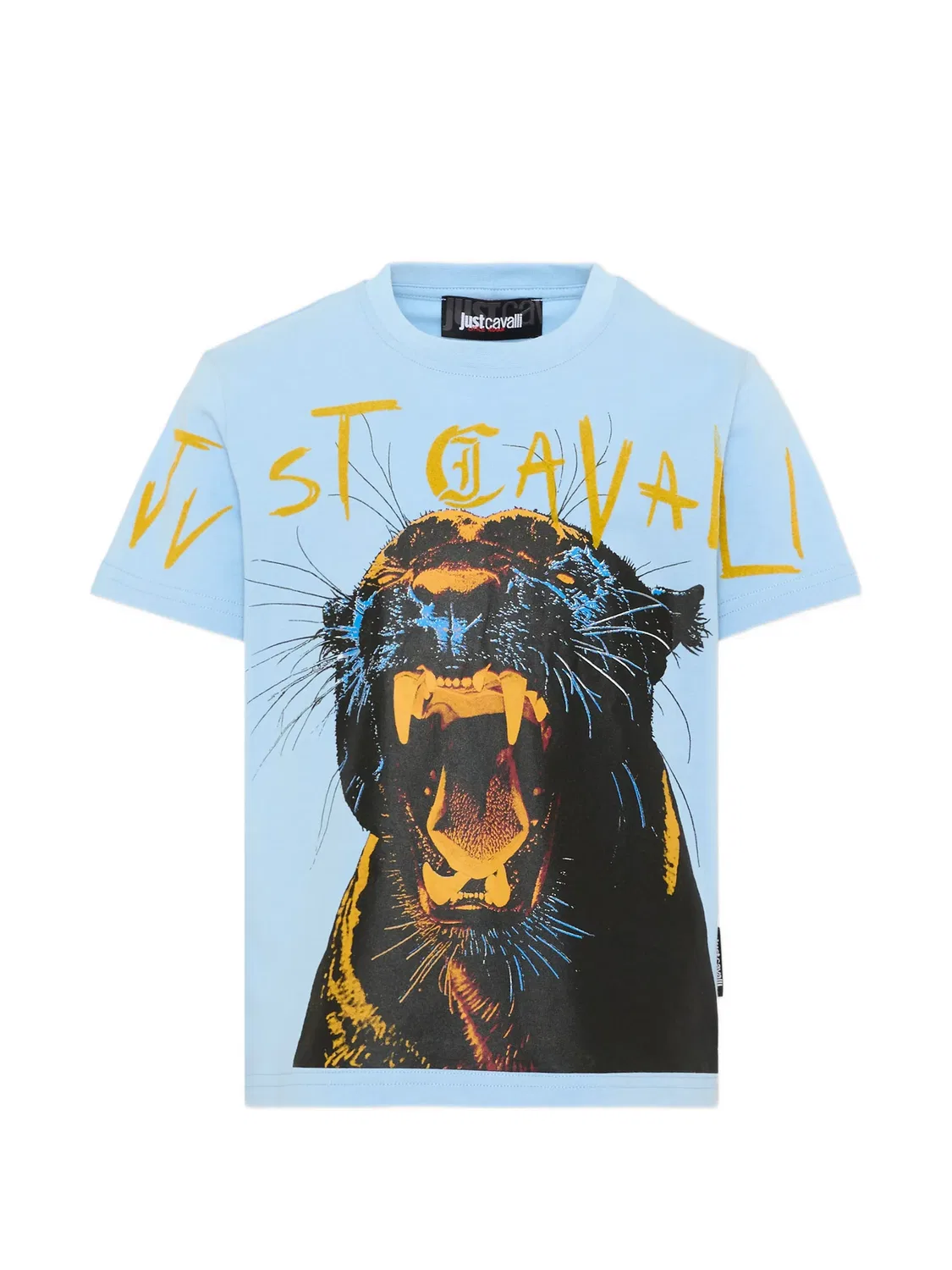 Футболка с принтом и логотипом Just Cavalli Kids, синий
