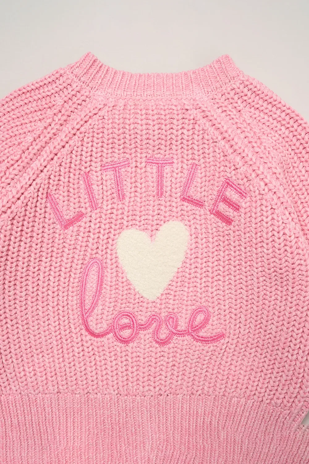 Детский вязаный кардиган с вышивкой Little Love Rock A Bye Baby, Pink — фото 3