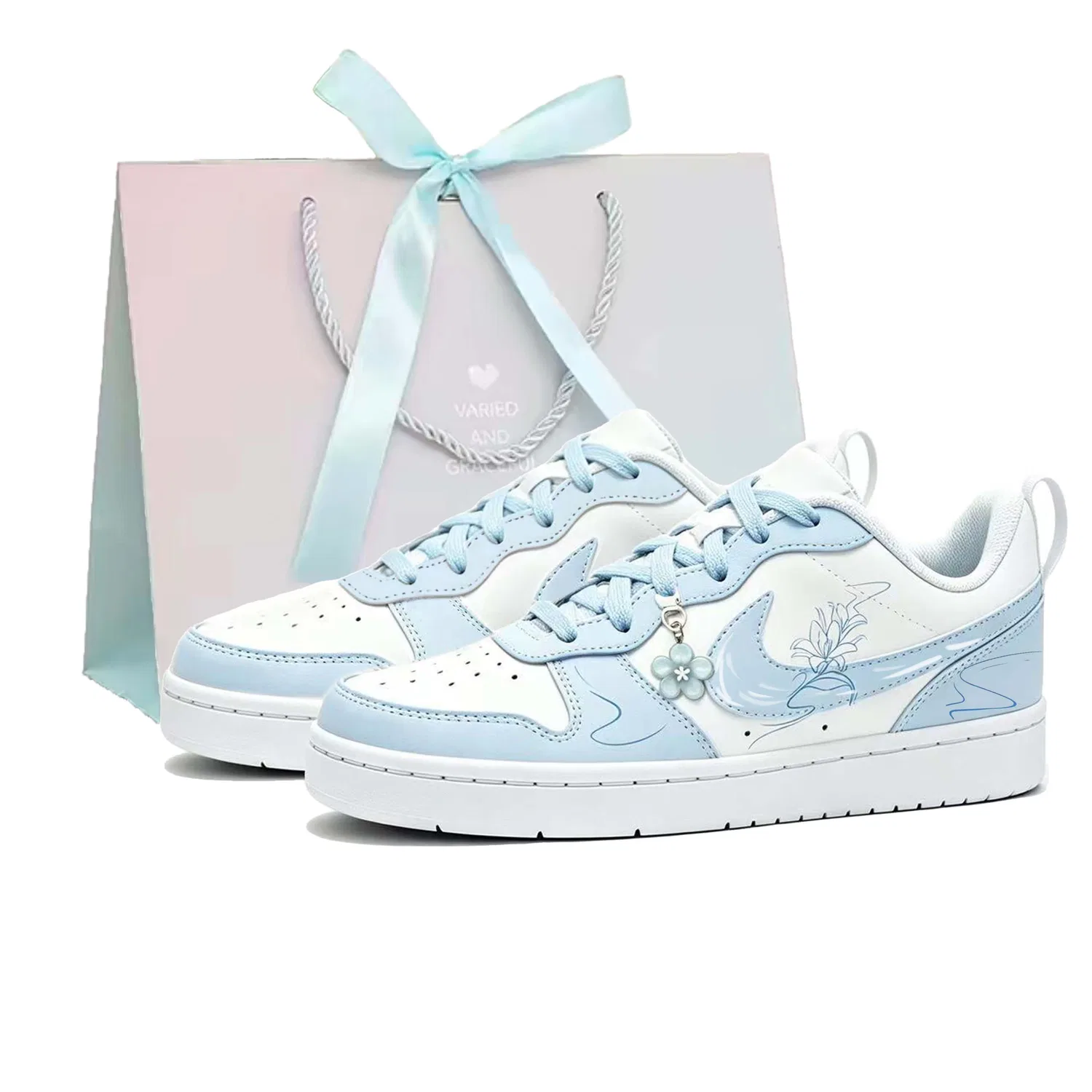 Детские кроссовки для скейтбординга Nike Court Borough, Light Blue