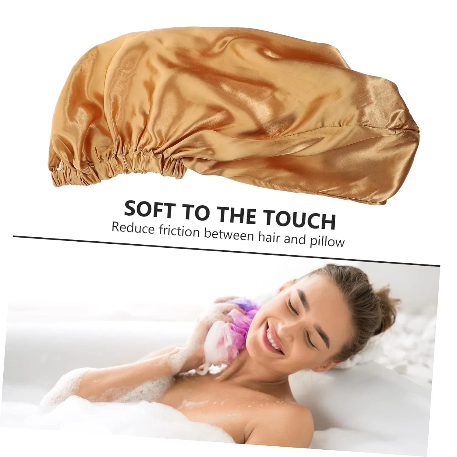 Набор шапочек для душа Satin, DOITOOL, 3 шт, 63x23.5 см, Khaki — фото 4