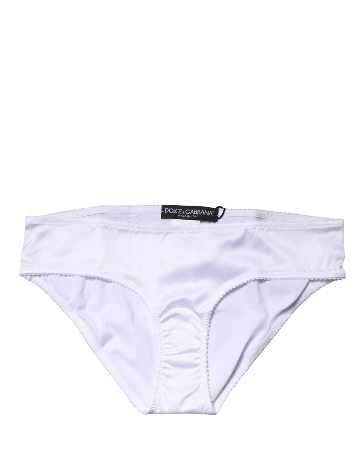 Женские трусы-слипы с логотипом Mid Waist Brief Panty Dolce & Gabbana, White — фото 3