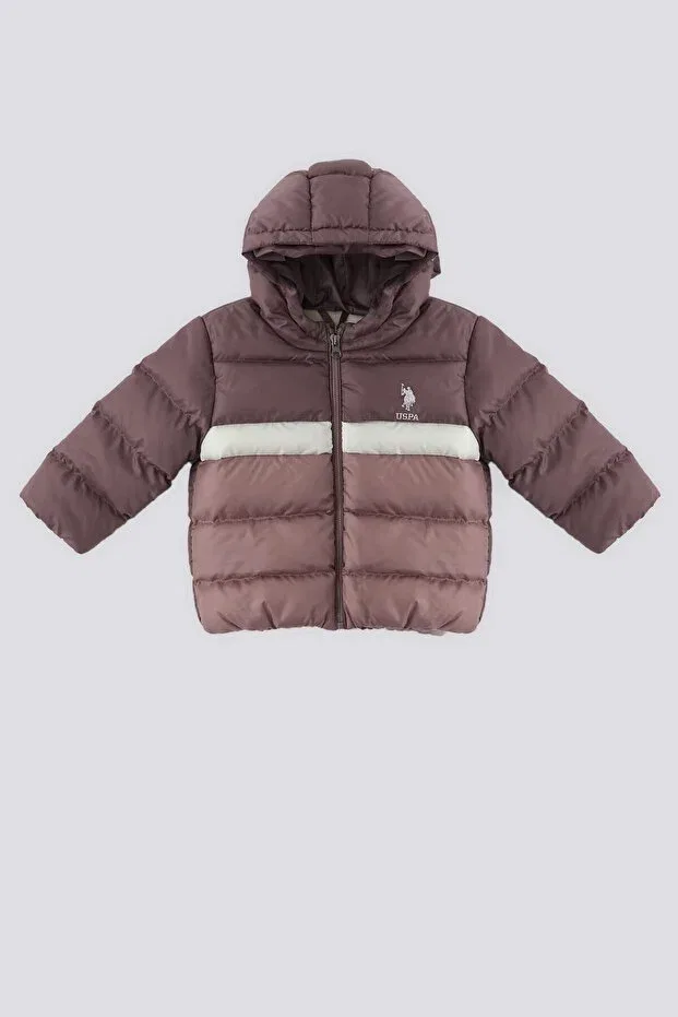 Детское пальто для девочек с капюшоном U.S. Polo Assn., Dried Rose