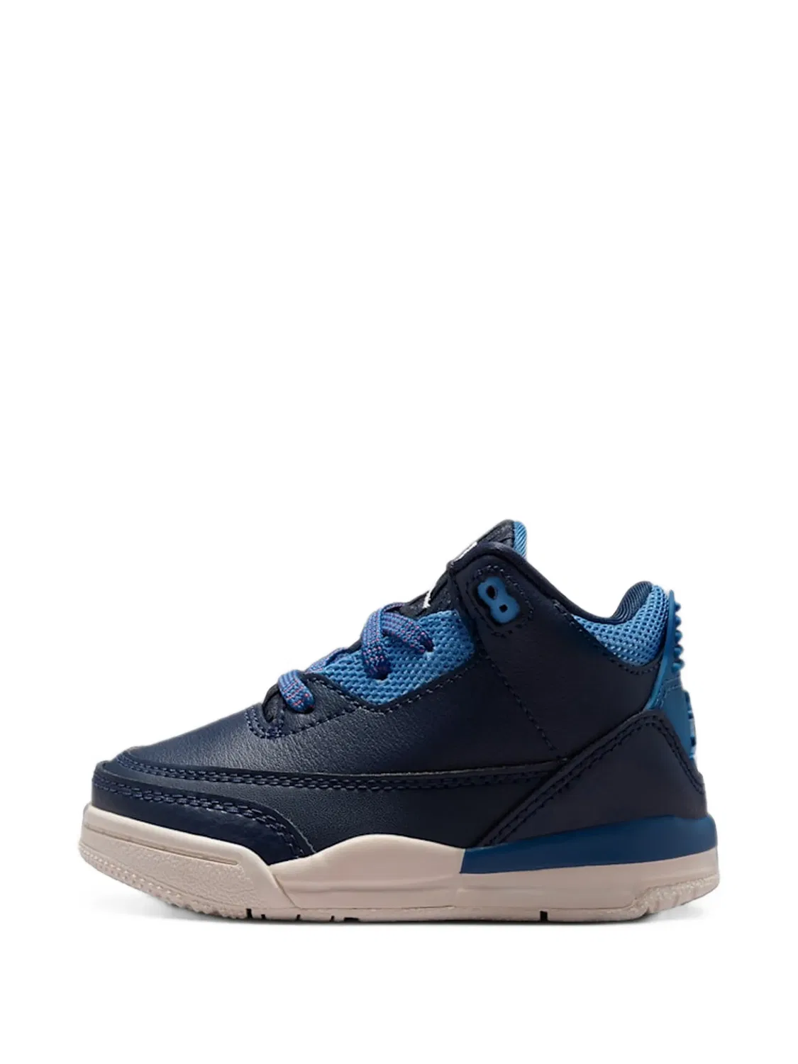 Кроссовки Air Jordan 3 Retro синего цвета, синий — фото 2