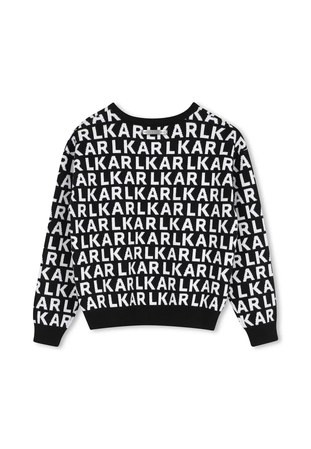 Pull manches longues - jumper Karl Lagerfeld Kids, Noir Blanc — фото 2