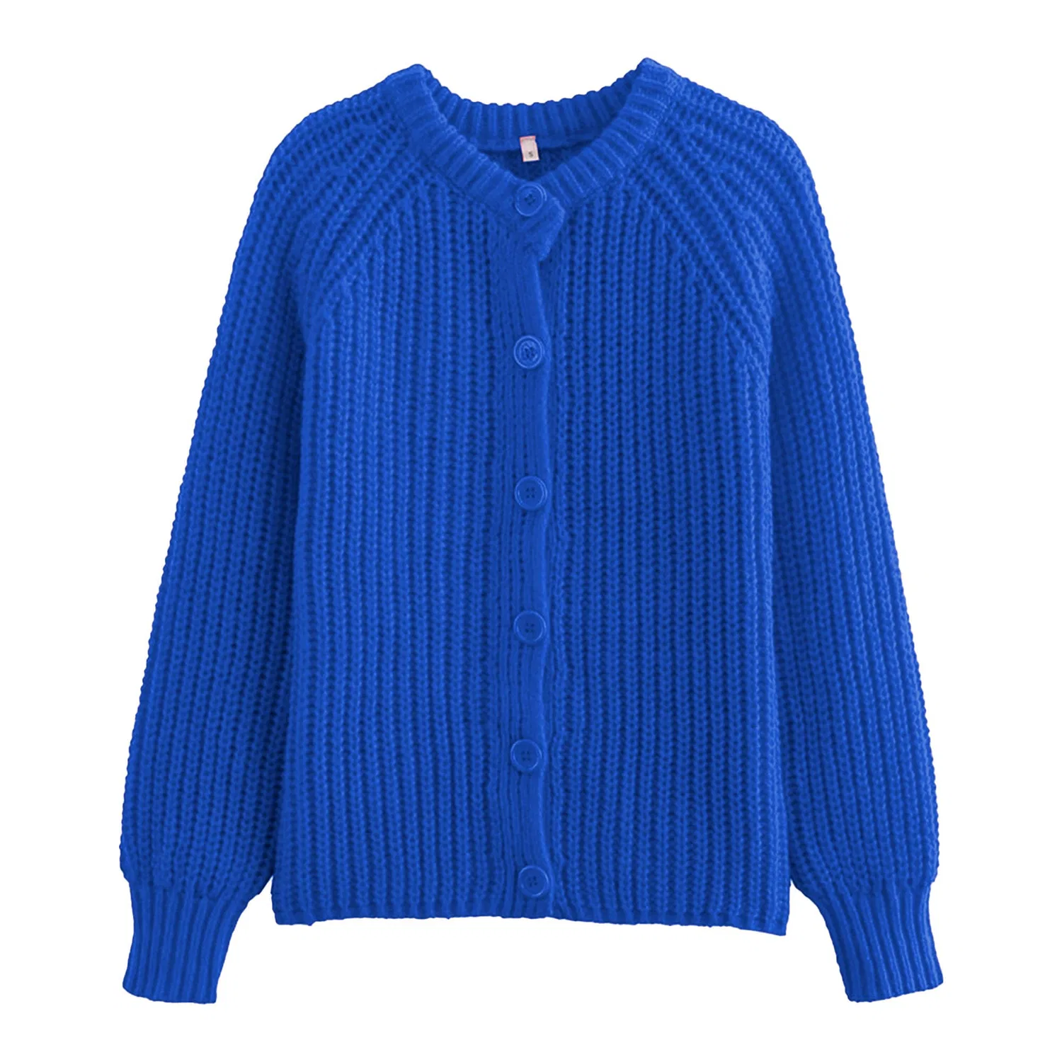 Женский кардиган свободного кроя из крупной вязки, Blu B