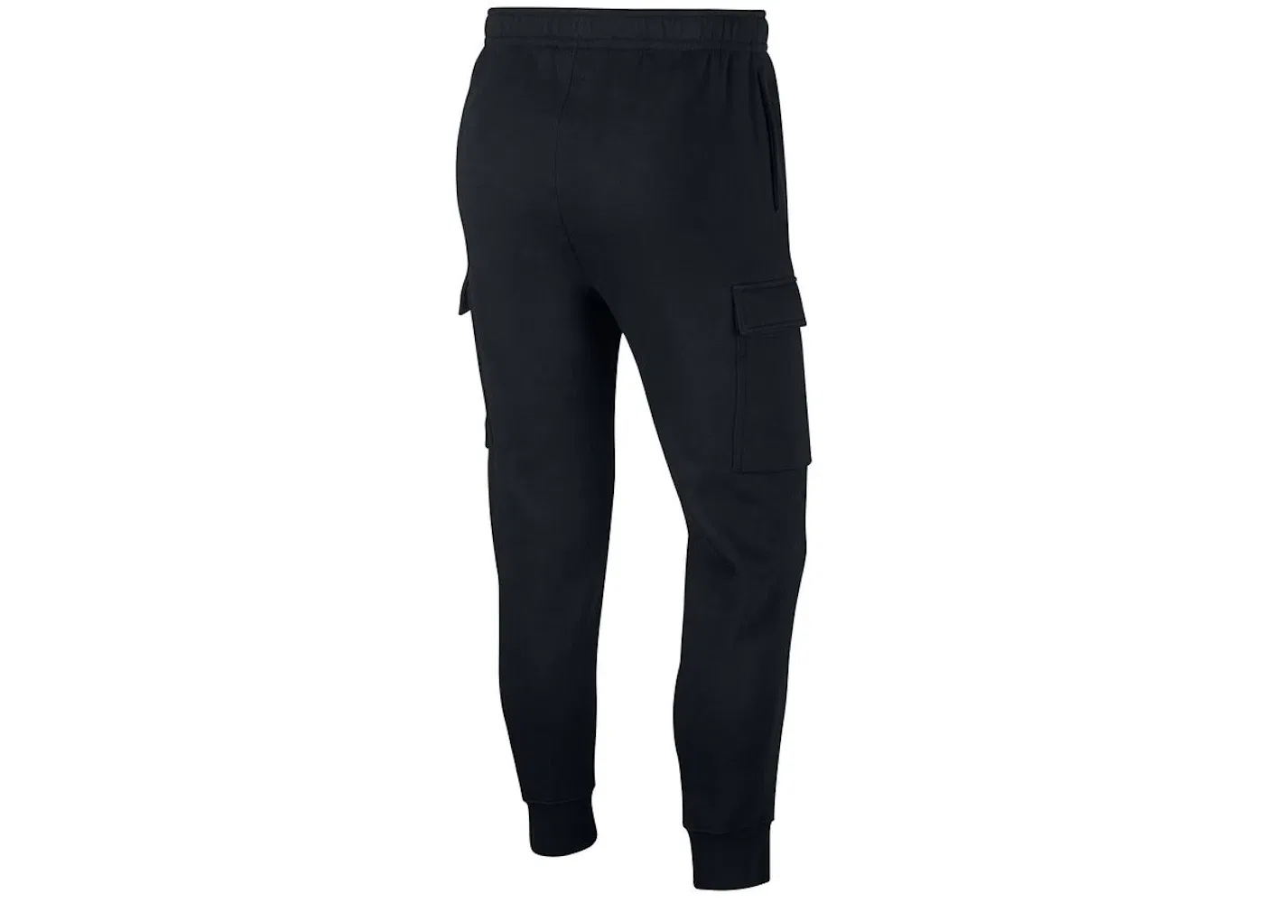 Мужские спортивные штаны из флиса с карго-карманами Nike Sportswear Club Fleece Cargo Pants, Black/Black/White — фото 2