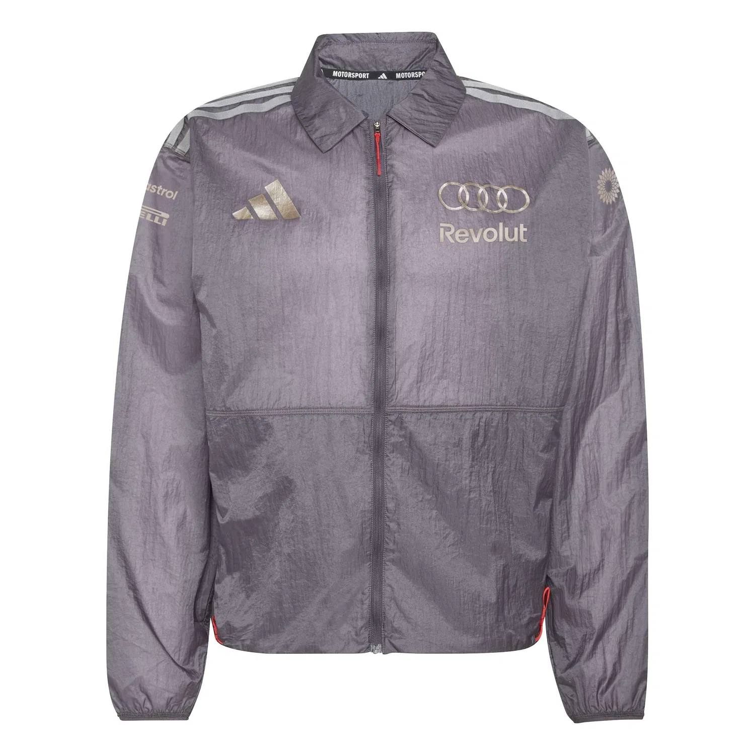 Мужская куртка с принтом Audi Formula One Team Driver Paddock adidas, Grey Layer