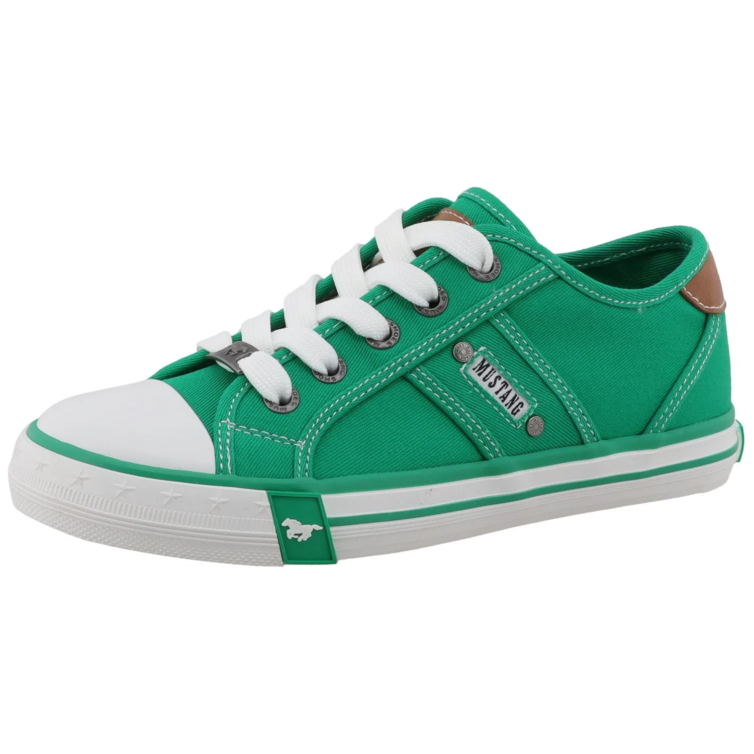 Детские кроссовки на шнуровке с контрастной отделкой Mustang Shoes, Green