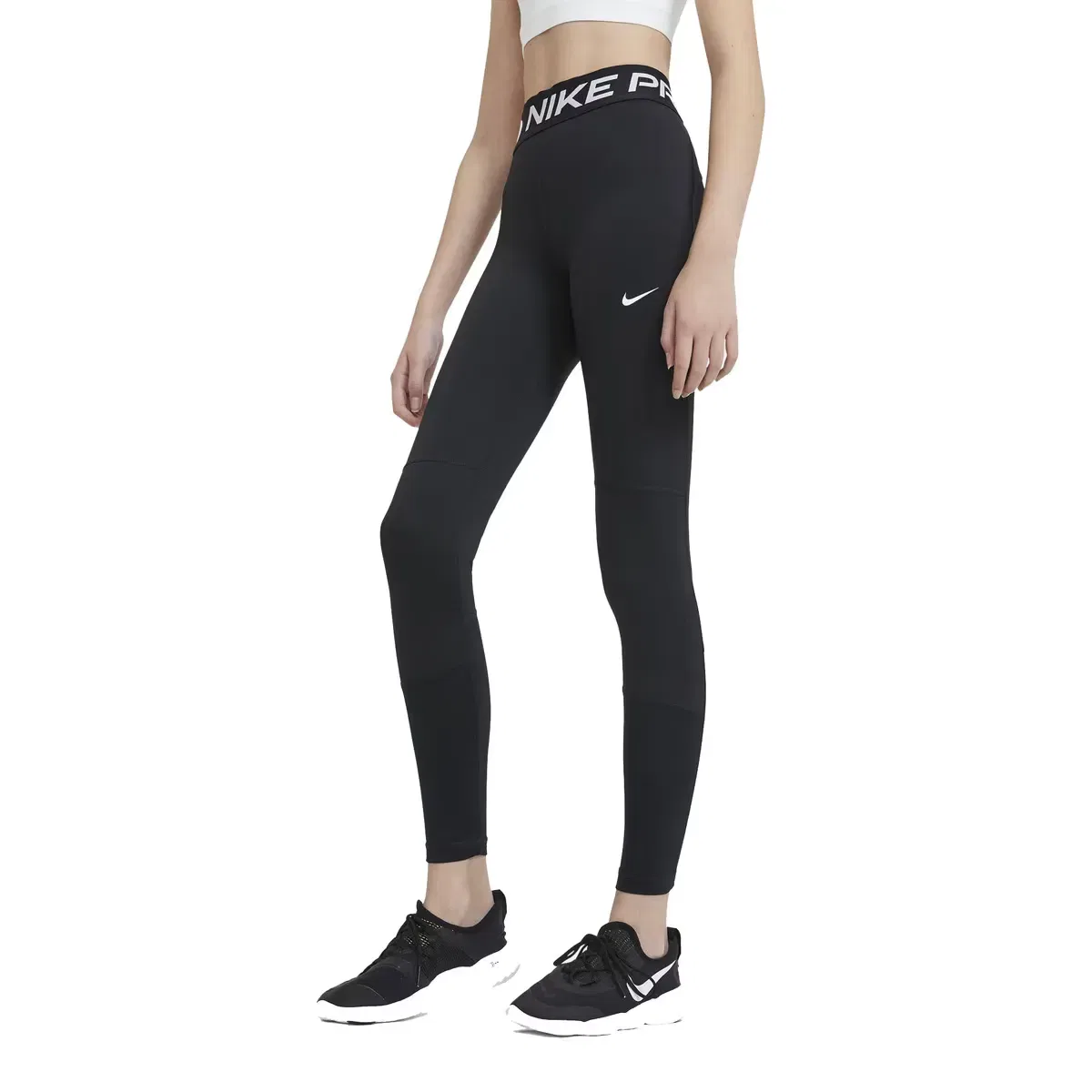 Детские леггинсы для девочек с длиной до щиколотки Nike Pro Dri-FIT, Negro