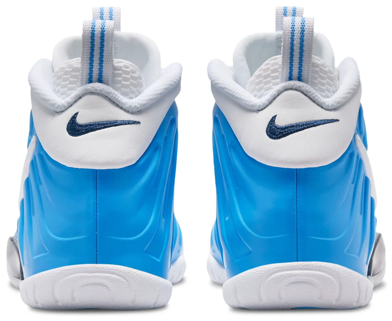 Кроссовки для мальчиков Little Posite Pro Nike, цвет University Blue/White/Midnight Navy — фото 3