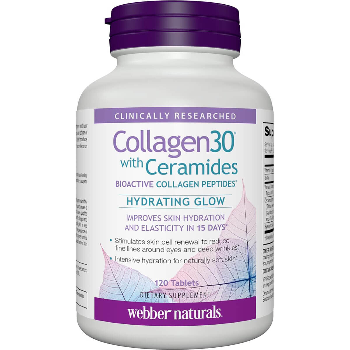 

Комплекс коллагена с пептидами Webber Naturals with Ceramides, 120 таблеток
