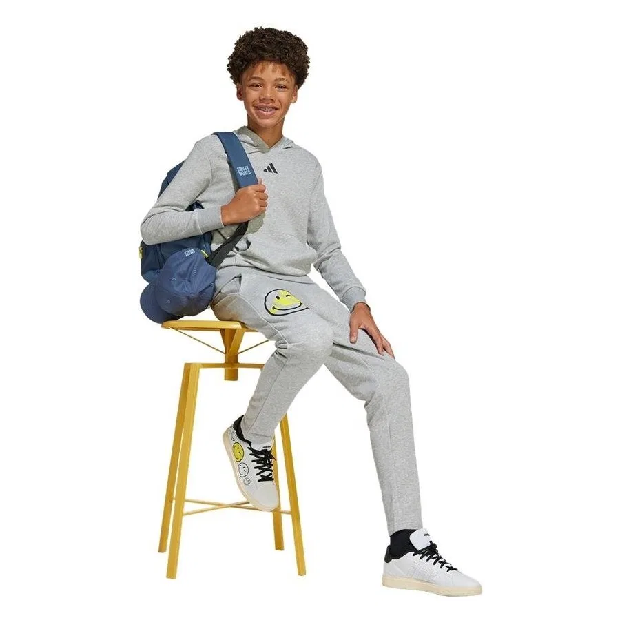 Спортивные брюки с принтом Smiley adidas J SMI PANT, Серый