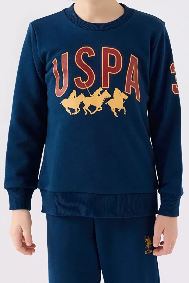 Детский спортивный комплект для мальчиков с лицензионным принтом U.S. Polo Assn., Space — фото 4
