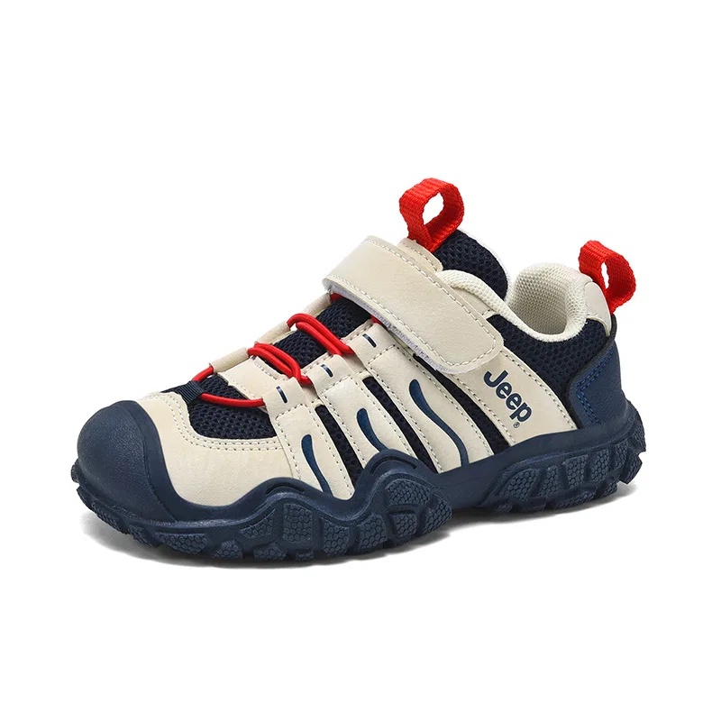 Детские кроссовки для мальчиков легкие дышащие Jeep, Dark Blue Red — фото 3