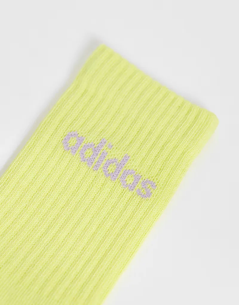 Носки высокие Three Stripes Studios 3 шт Adidas Performance, фиолетовый/желтый — фото 3
